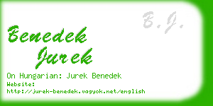 benedek jurek business card